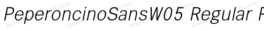 PeperoncinoSansW05 Regular Regular字体转换